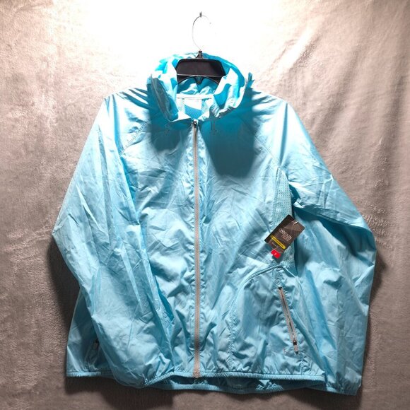 Danskin Now Women’s Loose Fit Woven Track Jacket Size Small Blue – Read - Picture 1 of 8